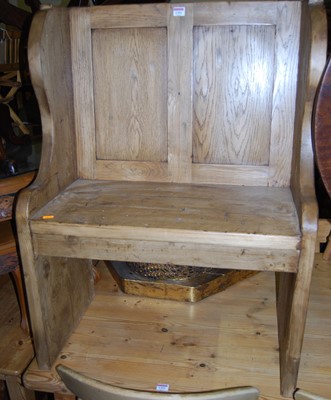 Lot 1301 - A contemporary rustic stained pine twin...