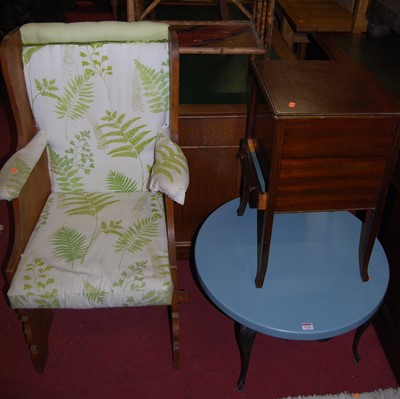 Lot 1324 - Occasional furniture to include; a stained elm...