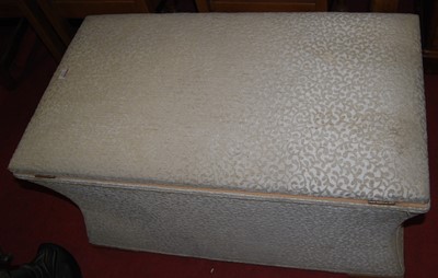 Lot 1328 - A floral upholstered hinge topped ottoman, of...