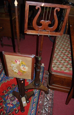 Lot 1350 - A Victorian rosewood and mahogany pedestal...