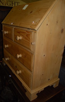 Lot 1359 - A modern pine slopefront writing bureau,...