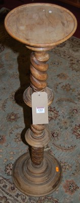 Lot 1361 - A contemporary faded hardwood spiral turned...