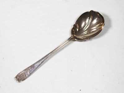 Lot 234 - A George V silver serving spoon having shell...