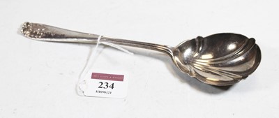 Lot 234 - A George V silver serving spoon having shell...