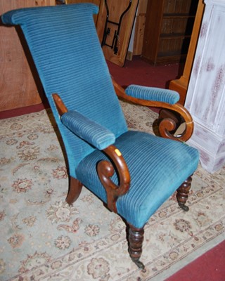 Lot 1377 - A mid-Victorian mahogany and upholstered...