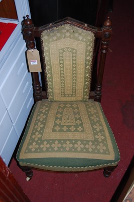 Lot 1390 - A Victorian mahogany and embroidered nursing...