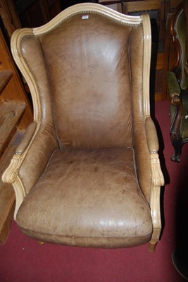 Lot 1400 - A contemporary Louis XVI style beech framed...