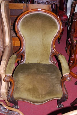 Lot 1402 - A mid-Victorian mahogany show frame scroll...