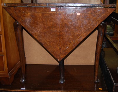 Lot 1409 - An antique walnut and burr walnut corner...
