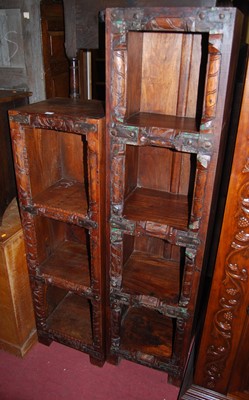 Lot 1419 - Two contemporary Eastern hardwood and metal...