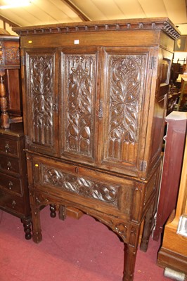 Lot 1424 - A good 19th century Gothic revival relief...