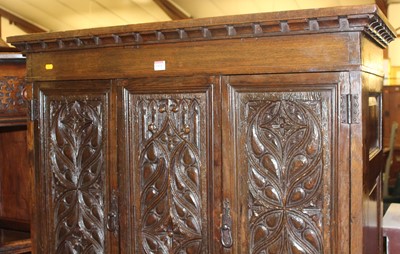 Lot 1424 - A good 19th century Gothic revival relief...