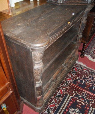 Lot 1431 - A rustic joined oak round cornered...