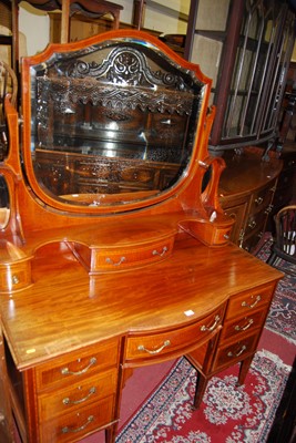Lot 1444 - A circa 1900 mahogany, satinwood inlaid and...