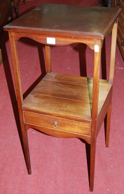 Lot 1448 - An early 19th century mahogany square two-tier...