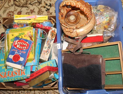 Lot 1518 - Two boxes of various toys, games, jigsaw...