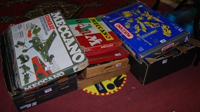 Lot 1525 - Three boxes containing a quantity of Meccano,...