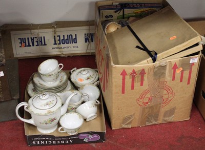 Lot 950 - A box of various dolls, sundry story books,...