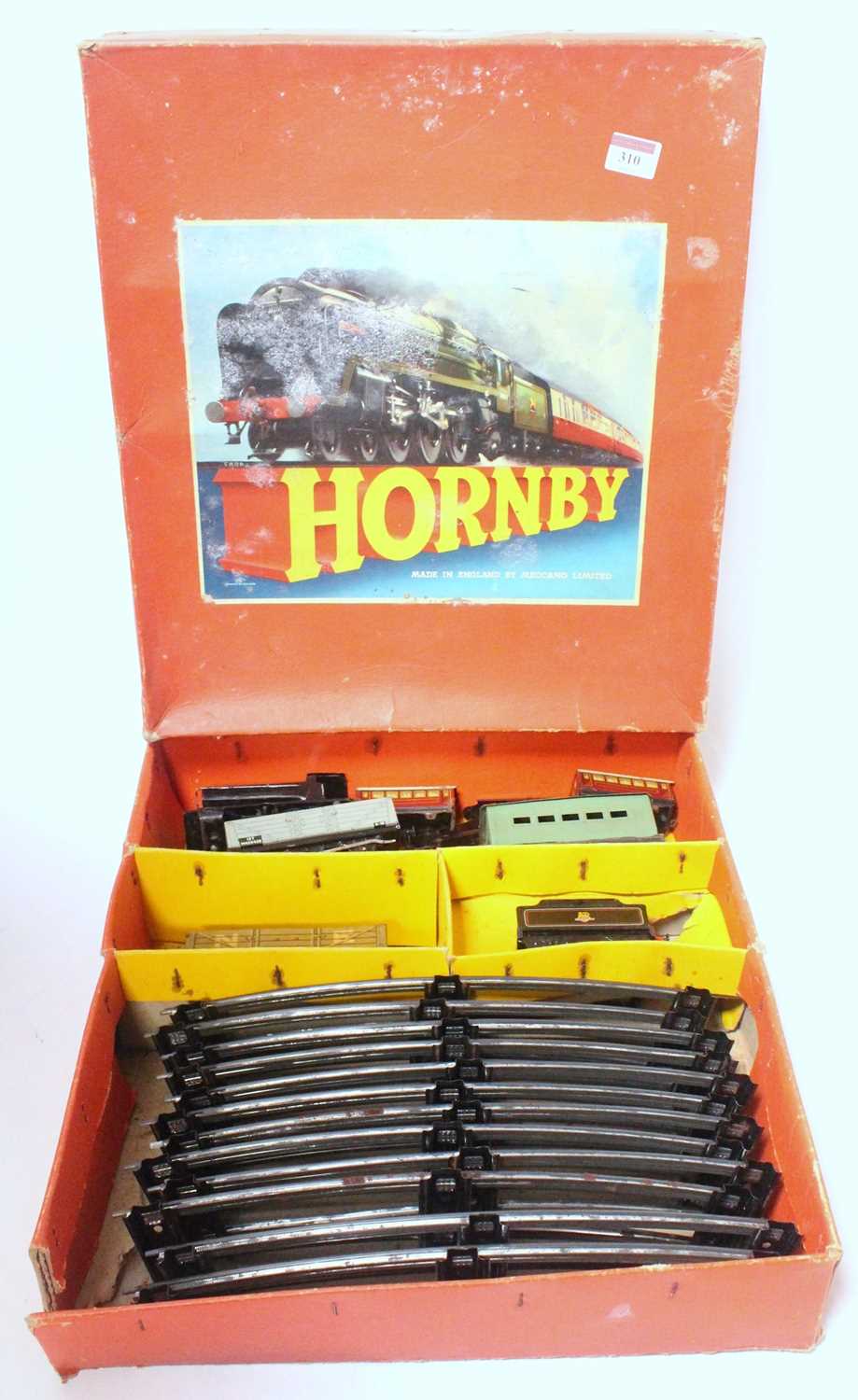 Lot 310 - A Hornby Goods Train No. 55 red set box (F)...