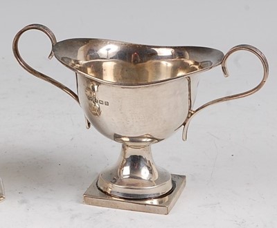 Lot 105 - A small early 20th century silver twin handled...
