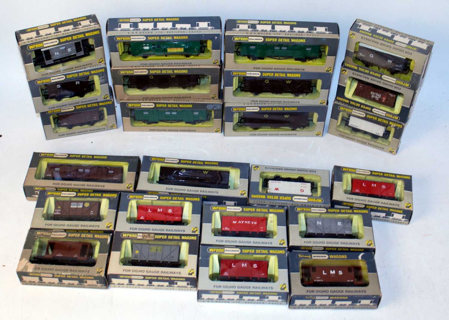 Lot 665 - Twenty four Wrenn Railways boxed wagons. some...