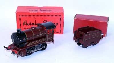 Lot 321 - Post-war Hornby 0-4-0 loco and tender LMS 5600...