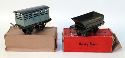 Lot 335 - Two Hornby open axleguard wagons: 1925-6...