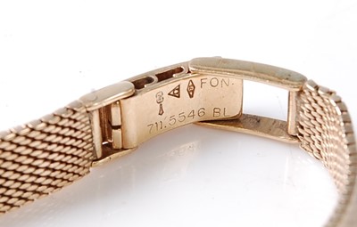 Lot 1245 - A lady's 9ct yellow gold Omega manual wind...