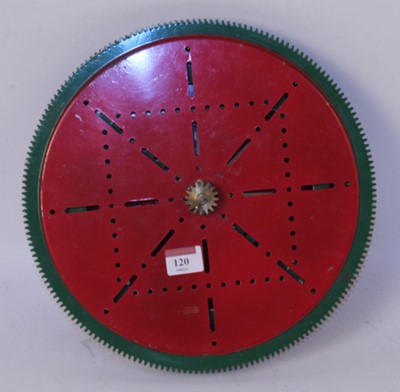 Lot 120 - Geared roller bearing, mid red/green circa...