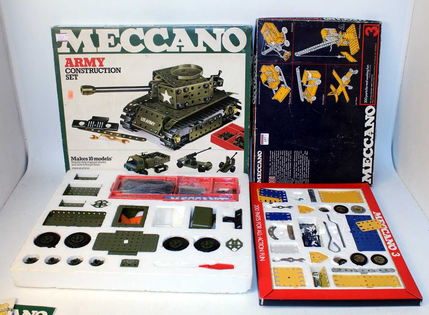 Lot 157 - Two Meccano sets: late 1970s No. 3 outfit...
