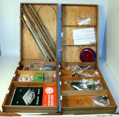 Lot 162 - Six drawer Meccano dealer's cabinet, light oak,...