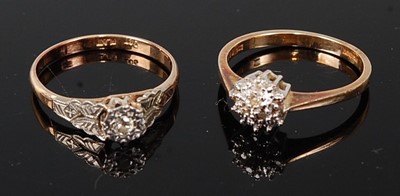 Lot 310 - Two rings, comprising a 9ct yellow and white...