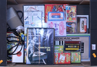 Lot 1016 - A collection of various Commodore 64 games and...