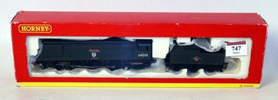 Lot 747 - Hornby West Country class engine and tender...