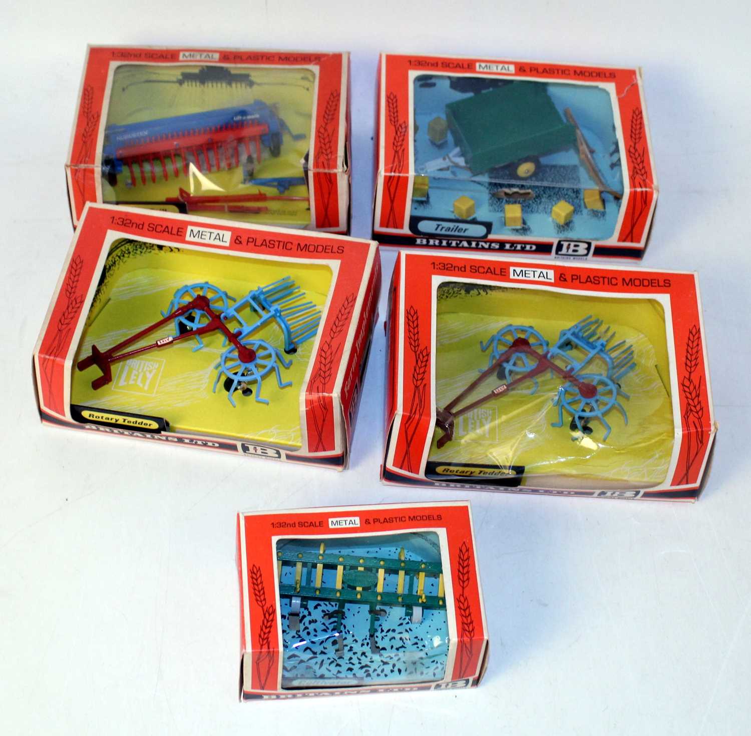 Lot 900 - Five various boxed Britains window boxed...