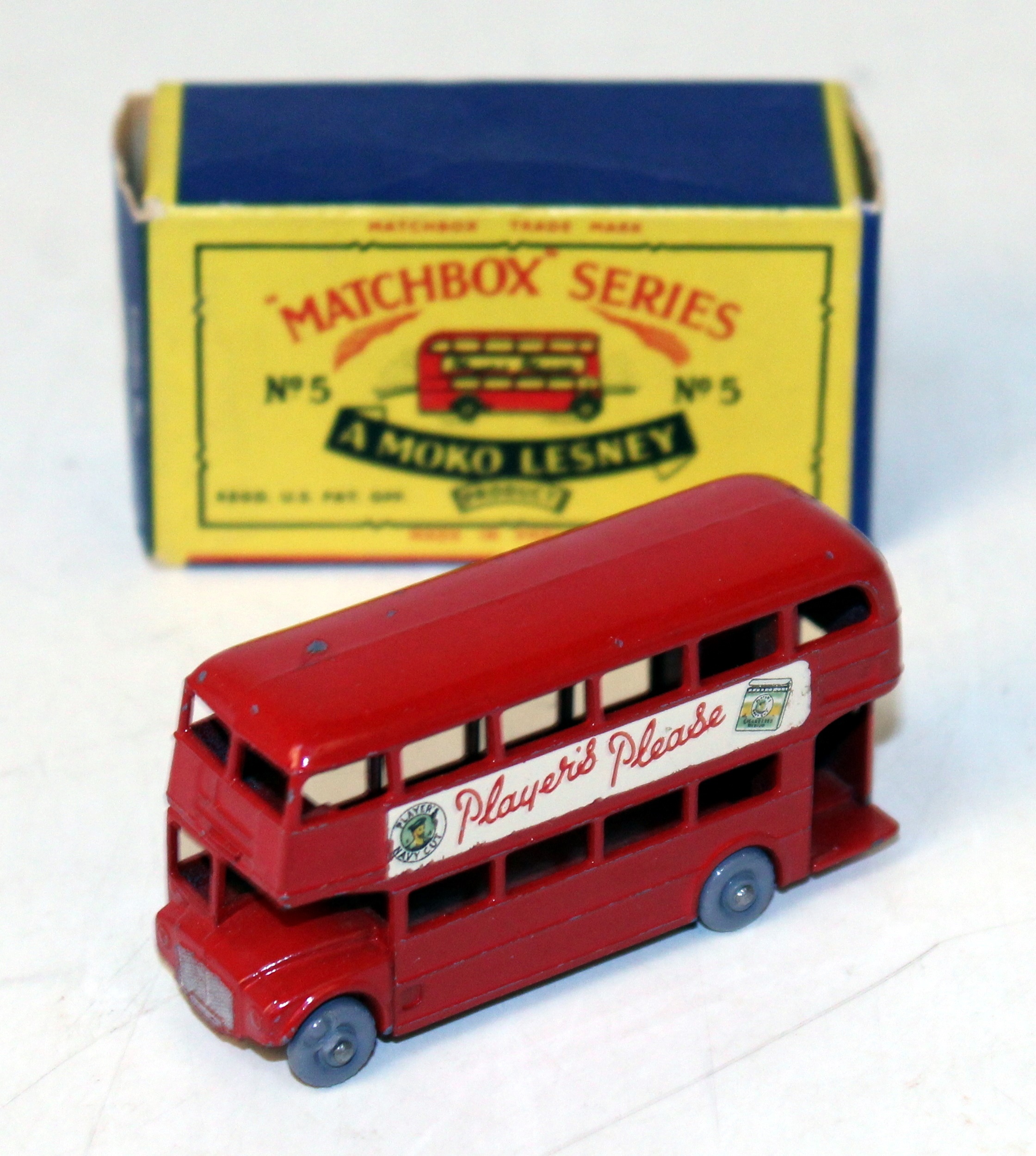 Lot 2312 - A Matchbox Lesney No. 5 Routemaster bus