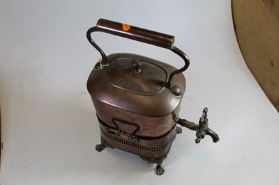 Lot 8 - A 19th century copper kettle, with copper tap...