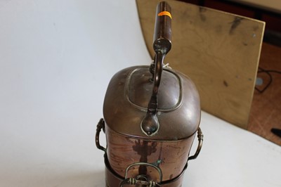 Lot 8 - A 19th century copper kettle, with copper tap...