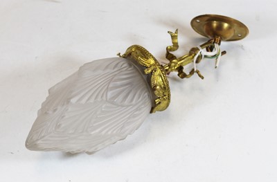 Lot 27 - An early 20th century brass ceiling pendant...