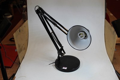 Lot 31 - A late 20th century black painted anglepoise...