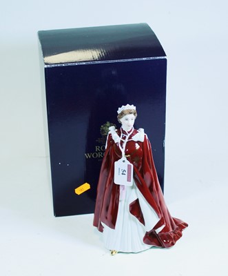 Lot 54 - A Royal Worcester figure The Queen's 80th...