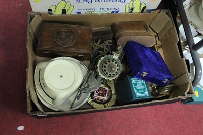 Lot 72 - Two boxes of miscellaneous items to include a...