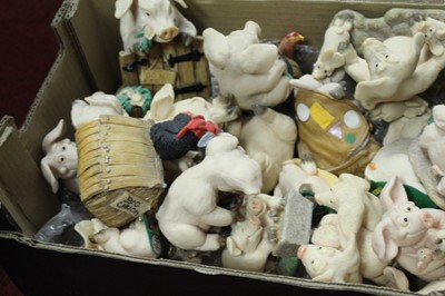 Lot 123 - A box of loose Piggin' Collectors Club figures,...