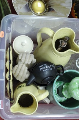 Lot 124 - A box of miscellaneous items, to include resin...