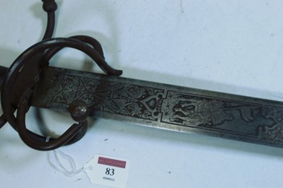 Lot 83 - A reproduction Spanish broad sword having an...