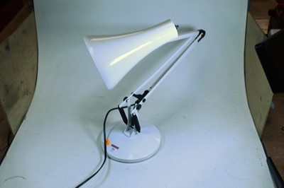 Lot 84 - A modern white painted angle poise desk lamp