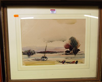 Lot 1023 - Rowland Suddaby (1912-1972) - Oyster boats...