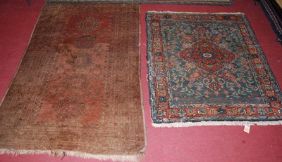 Lot 1105 - A Persian woollen Tabriz rug, 126 x 103cm;...