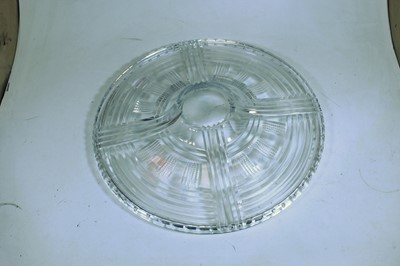 Lot 106 - A large Art Deco clear glass table bowl, dia....