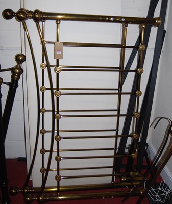 Lot 1107 - A contemporary polished brass framed kingsize...